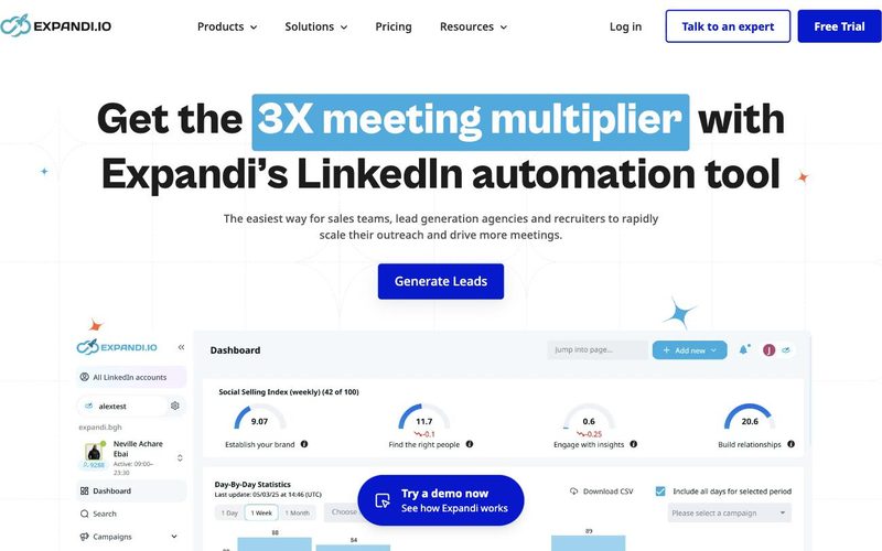Expandi website screenshot