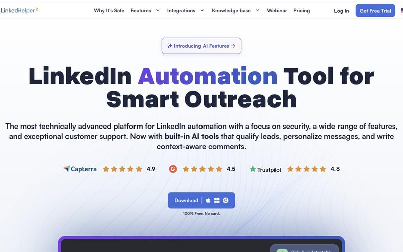 Linked Helper website screenshot