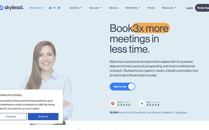 Skylead website screenshot